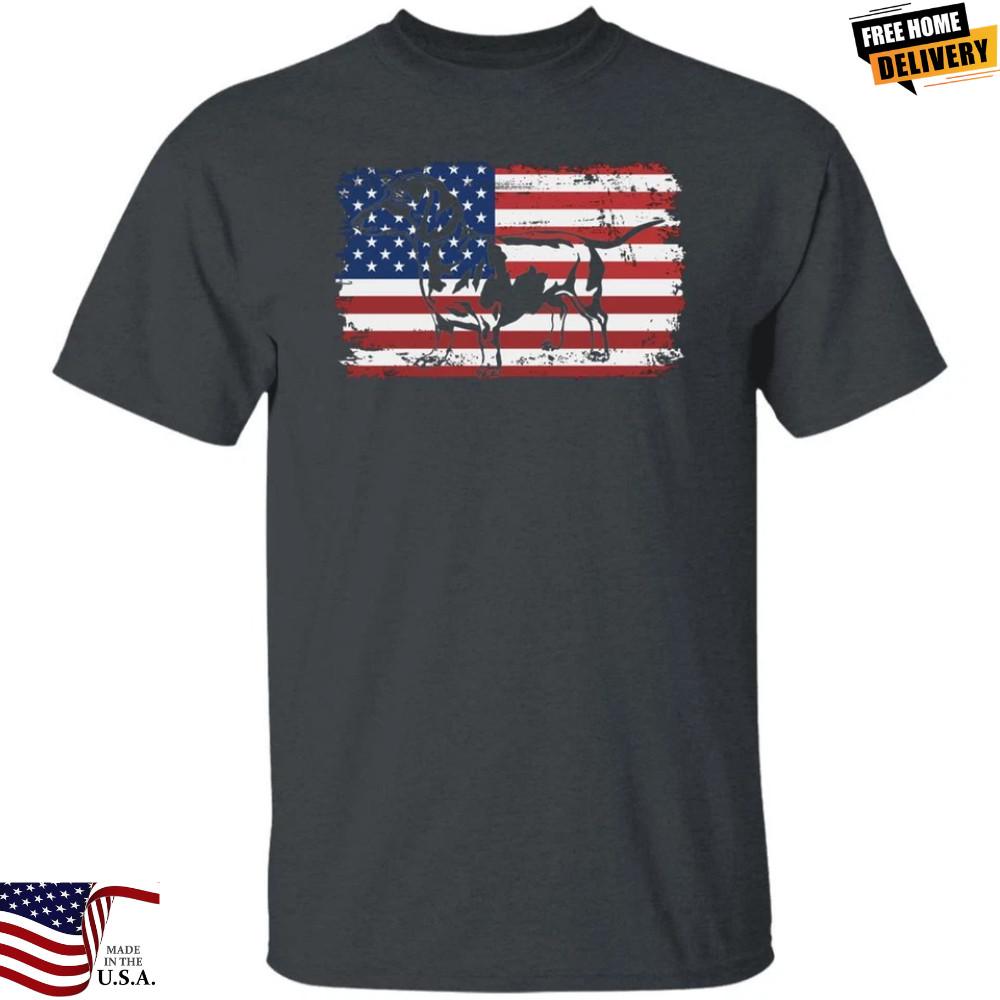 Dachshund American Flag Unisex TShirt gift US Dachshund dog owner tee black Unisex T-Shirt S
