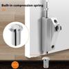 Aluminum Alloy Framed Door Lock Thickened Vertical Barrel Bolt Latches Antitheft Glass Door Lock for Home Commercial