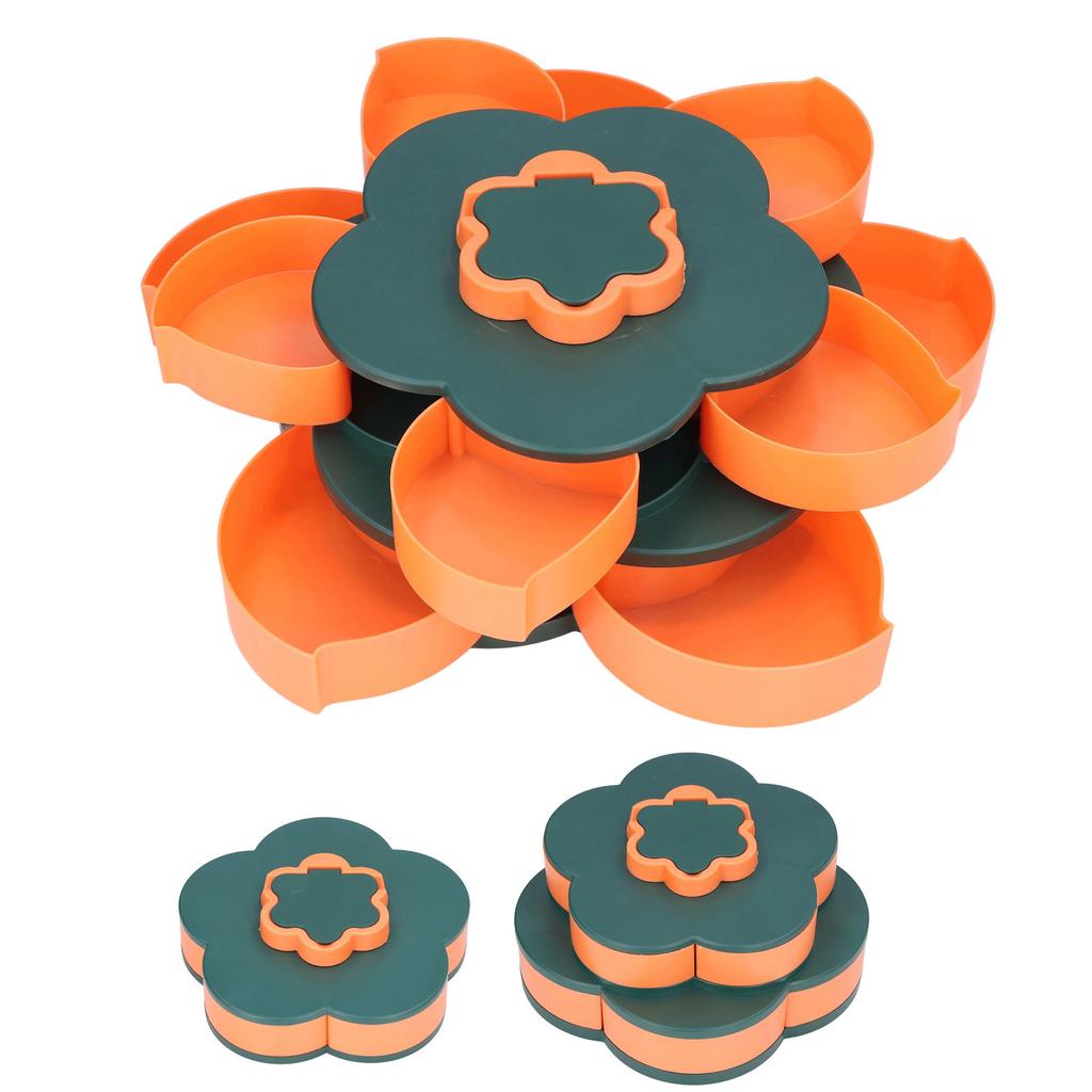 Snack Serving Tray Multifunction Large Capacity Flower Shape Nut Candy Serving Container for Home