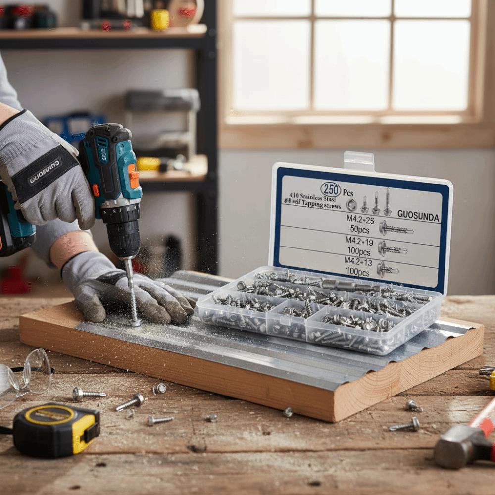 M4.2 Size Self Tapping Screws With Cushion Dovetail Iron Sheet Screws  Sheet Metal Applications