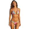Yousheng Womens Bikini Set with Drawstring Bottoms Adjustable Triangle Cups Halter Tie Strap Quick-Dry Elastic Fabric Snake Skin Watercolor Floral