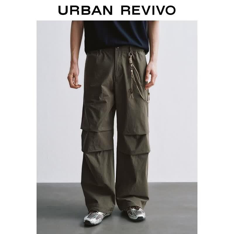 UR2026 Men s Casual Pleated Wide-Leg Workwear Pants UML660046 29