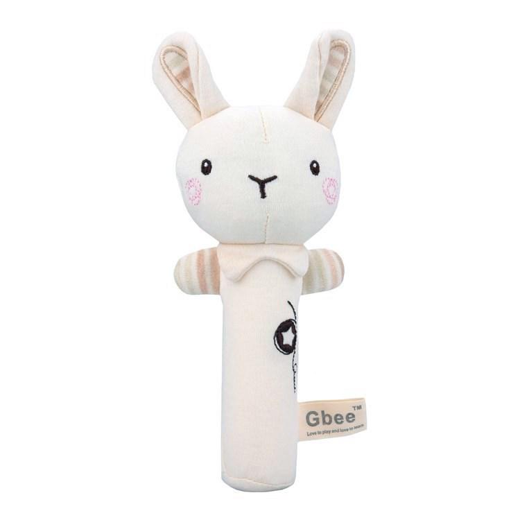 Gbee Organic Cotton Baby Rattle - Newborn Soothing Toy 0-1 Year