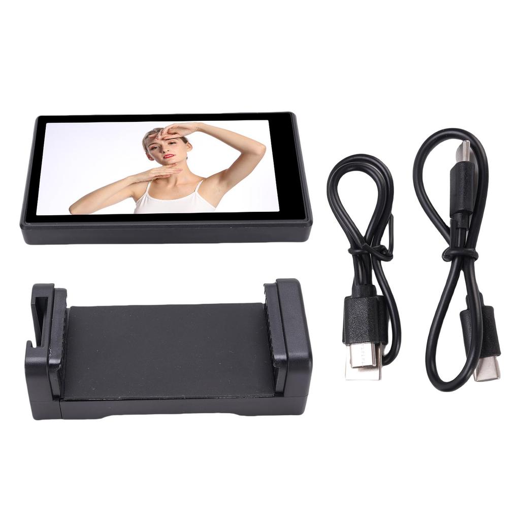 Phone Vlog Selfie Display Screen Magnetic Phone Clamp Rear Camera Selfie Screen for Live Streaming Video Recording