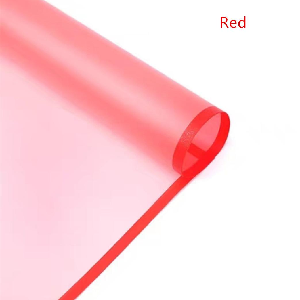 

5sheets Half Transparent Flower Wrapping Paper Korean Style Gift Grinding Edge Rose Packing Florist Bouquet Wrapping Material червоний