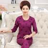 Women's pure cotton thermal underwear set for mothers, autumn and winter wear