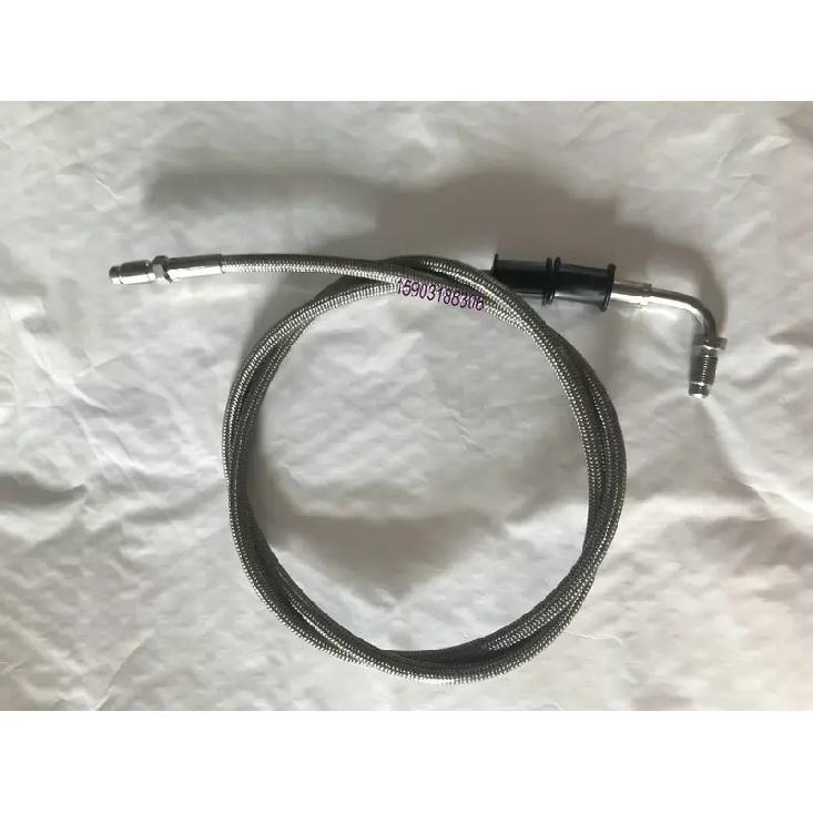 Motorcycle PTFE smooth bore stainless steel braided disc brake hoses clutch lines kits with stainless steel fittings