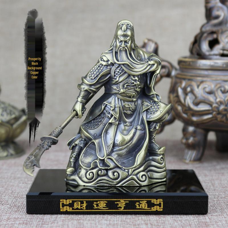Ozdoba Buddy do wnętrza samochodu - Guan Gong Bóg Bogactwa dla Pokoju i Ochrony