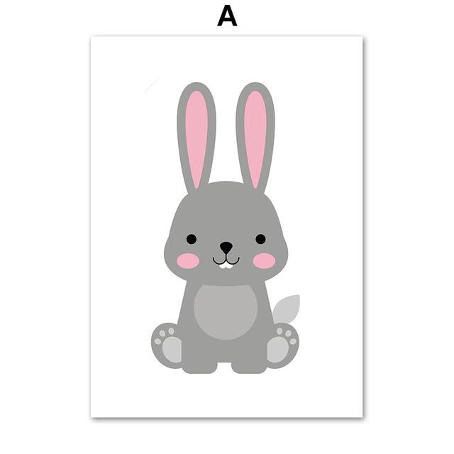 

Тигр, лиса, кролик, медведь, собака, обезьяна, животное, детская настенная живопись, холст, скандинавские постеры и принты, настенные картины, декор детской комнаты без рамки 21*30cm No Frame