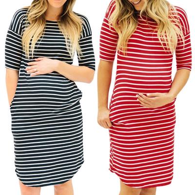 Maternidade Verão Feminino manga curta listrada Sólidos retalhos camisetas Amamentação Roupa enfermagem tops para as mulheres grávidas Maternidade Verão Feminino manga curta listrada Sólidos retalhos camisetas Amamentação Roupa enfermagem tops para as mulheres grávidas