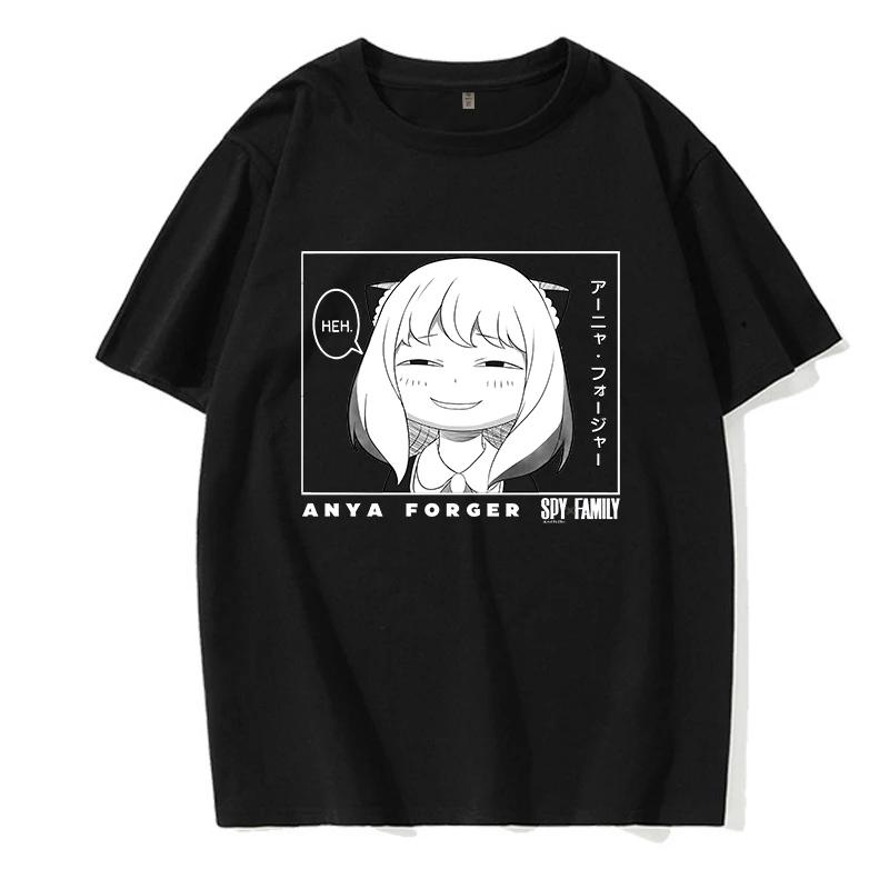 Y2k Shirt Anya Forger spy x family Anime T Shirt Kawaii Cartoon Mens/Women Tops Harajuku Unisex Fashion Streetwear Manga Tshirt