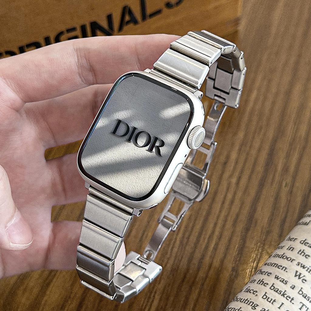 Applicable Apple Apple Watch Bamboo Stainless Steel Strap Iwach10 One Bead Women's Small Waist Watch Strap