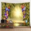 Primitive Forest Wooden Bridge Wall Hanging Office Living Room Tapestry Home Wall Decoration Tapestry
