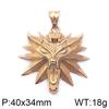 European and American Game-Themed Witcher Wolf Head Necklace - Titanium Steel Pendant for Men
