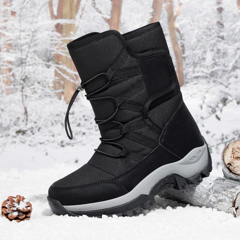 Winter Fleece Warm Snow Boots Fleece Warm Boots Cotton Boots High-top Field Boots Large Size Boots