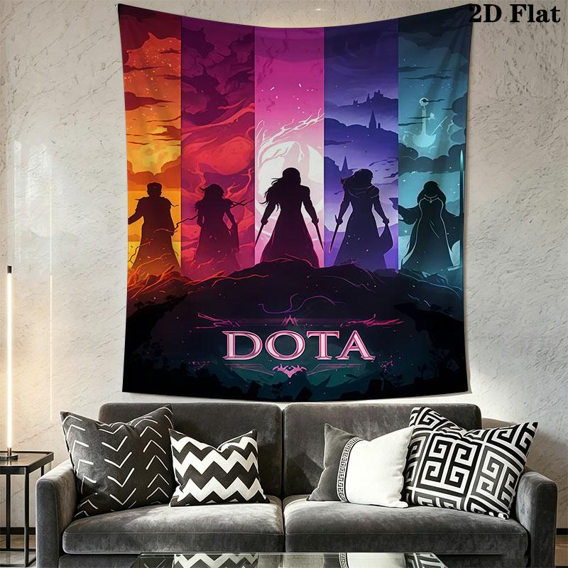 DOTA 2 Wall Hanging Printed Fabric Blanket Decorative Tapestries for Bedroom Living Room Home Decor