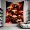 Dark Reaper Tapestry Gothic Grim Reaper Wall Hanging Tapestry Wallmounted Fashion Print Work Of Art Background Wall Hanging Cloth