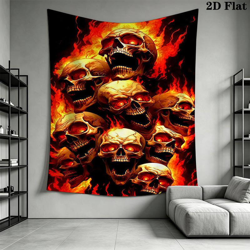 Dark Reaper Tapestry Gothic Grim Reaper Wall Hanging Tapestry Wallmounted Fashion Print Work Of Art Background Wall Hanging Cloth