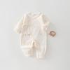 Newborn Pure Cotton Butterfly Jumpsuit, 0-3 Months, Class A, All Seasons