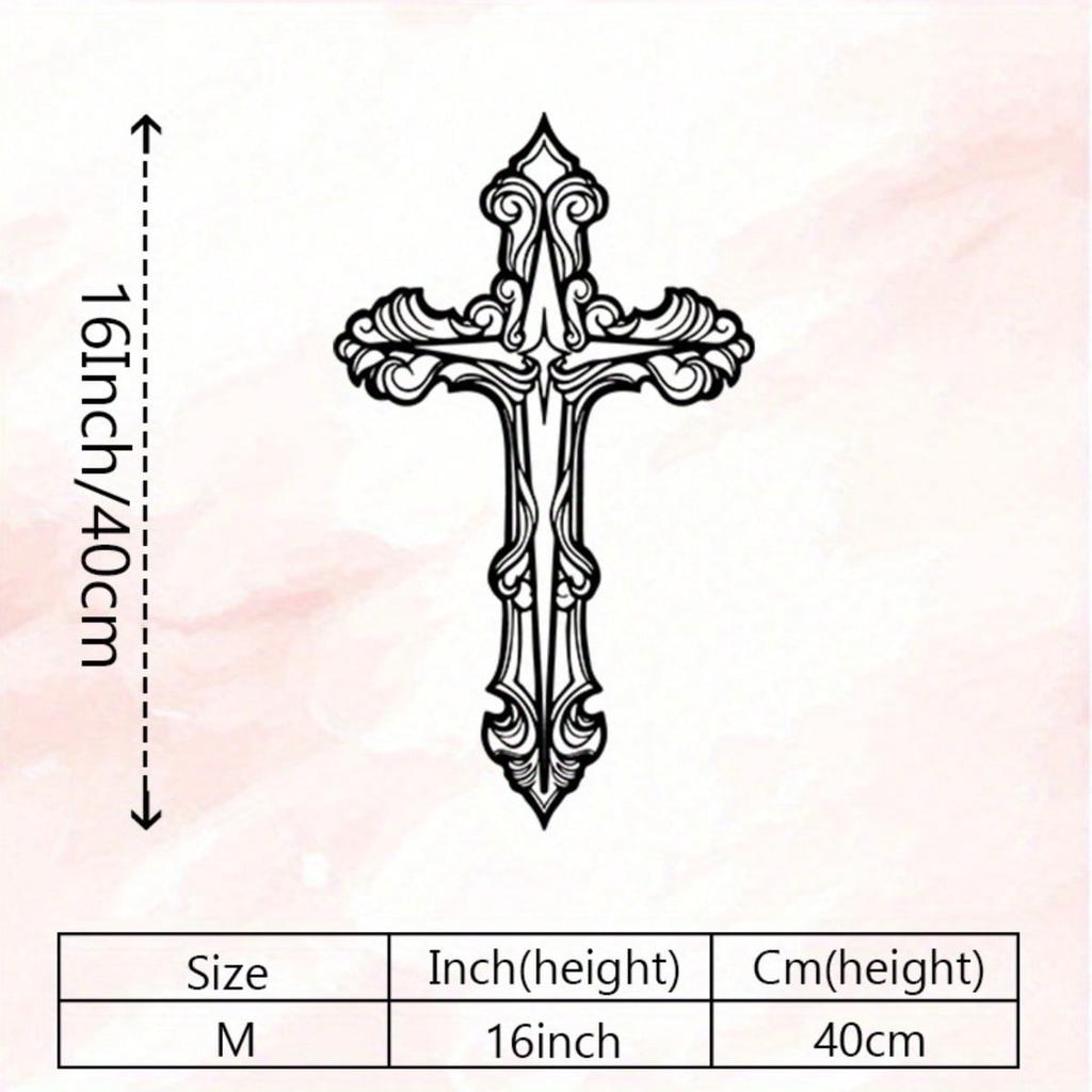 Vintage Metal Wall Cross Rustproof Home Church Religious Decor Christmas Housewarming Gift