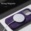 Italië Magnetische Hoes voor iPhone 12 13 14 15 16 Pro Max Premium Telefoonhoes Geïmporteerd Suède Leer All-inclusive Achterkant