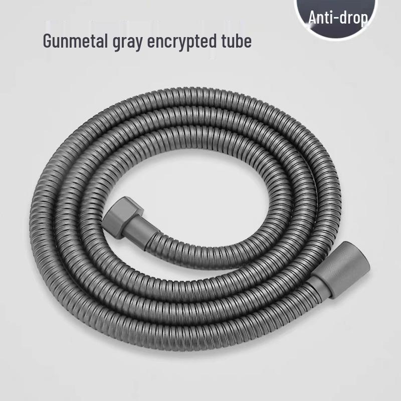 Explosionsgeschützter Duschschlauch und Duschkopf aus Edelstahl - Galvanisch beschichtet, Verdickt & Verschlüsselt, Erhältlich in Längen von 1,5 m, 2 m und 3 m