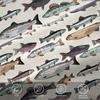Vintage Fish Print Duvet Cover Set(1 Duvet Cover & 1/2 Pillowcase) Soft Bedding Set For Bedroom Fishing Theme Decor