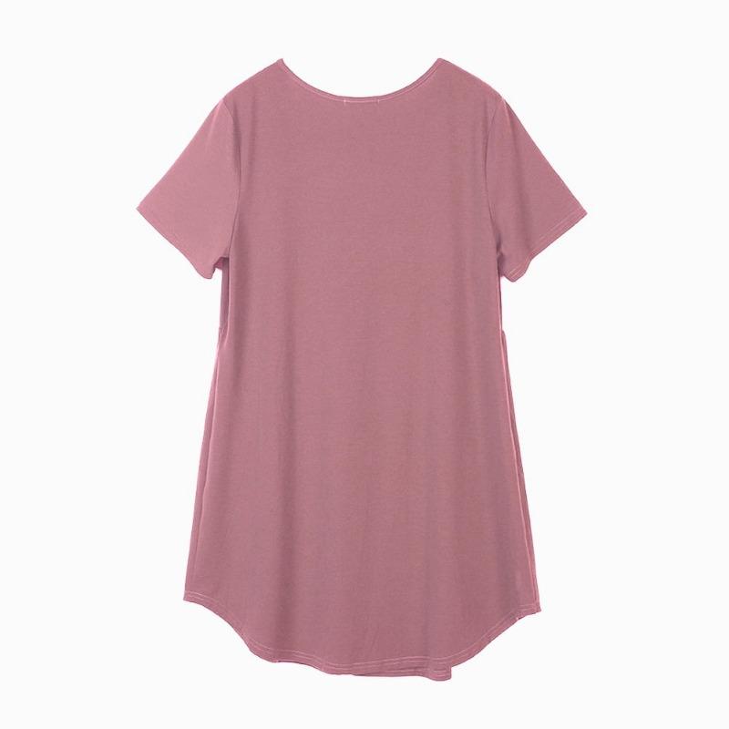 Summer Large Size Nightdress Women's Home Wear Pajamas Short-sleeved V-neck Large Size Nightgowns