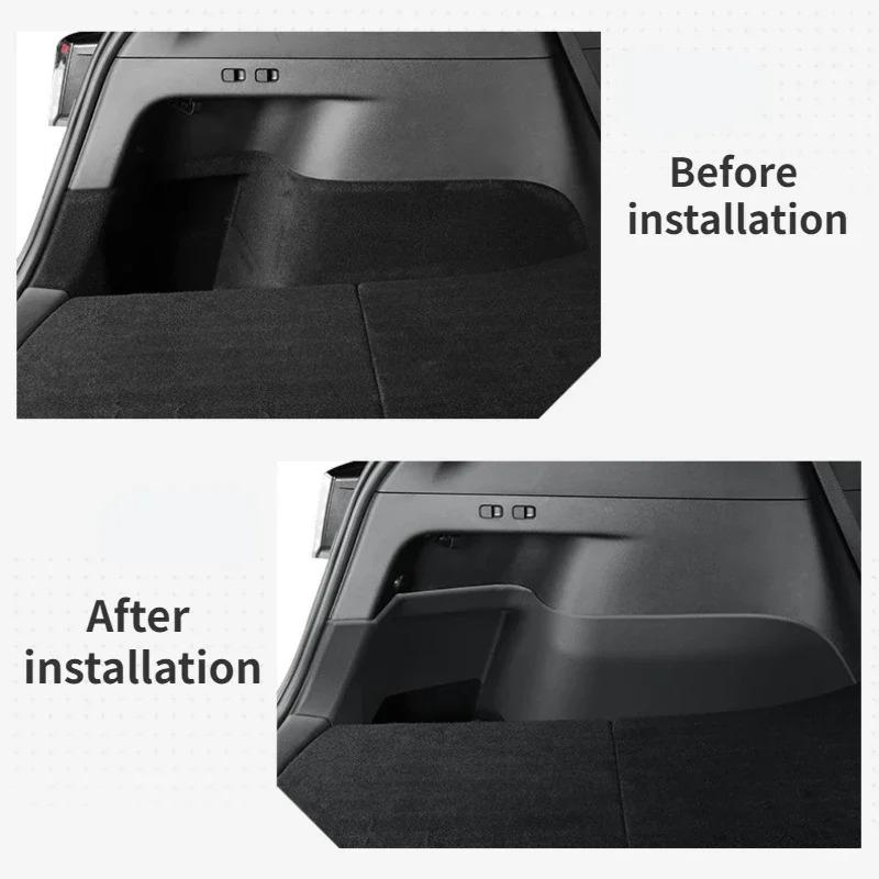 Car Trunk Guard for Tesla Model Y 2021-2024 TPE Tail Box Side Fully Wrapped Protective Panel Wear-resistant Car Mat Accessories