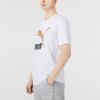 Puma Contrast Large Logo Print Sports Round Neck Short Sleeve T-Shirt Men Tops White 536345-02