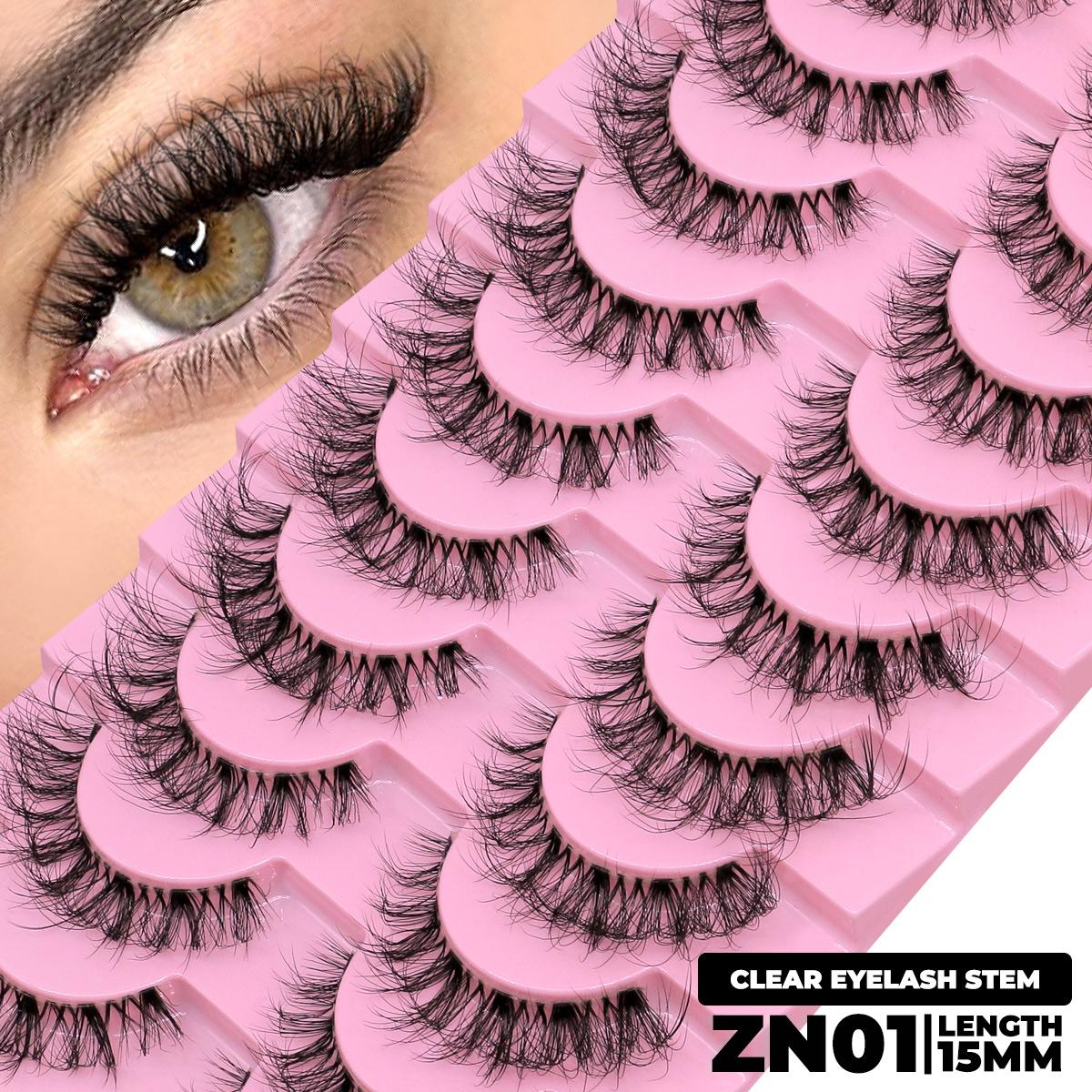 

Пушистые ресницы 5/10 пар натуральных накладных ресниц, длинные макияжные многоразовые 3D завитые ресницы, наращивание ресниц для красоты