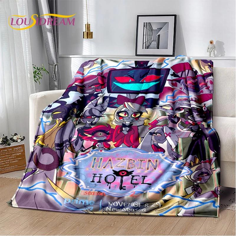 2026 H-Hazbin Hotel Charlie Cartoon Soft Blanket,Soft Throw Blanket for Home Bedroom Bed Sofa Picnic Travel Cover Child Gift
