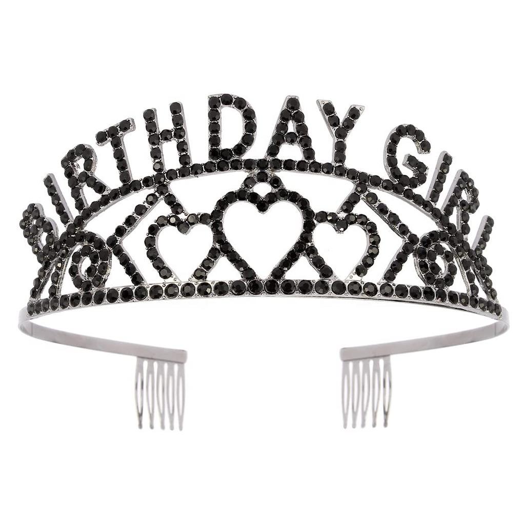 Rhinestone BIRTHDAY QUEEN GIRL Queen Princess Love Birthday Crown Party Supplies