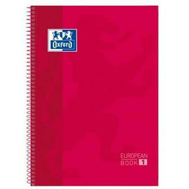 Oxford Oxford European Book Notebook Red A4 5 Pieces