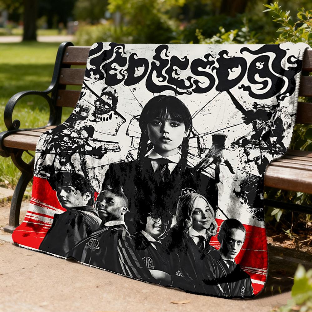 1pc Wednesday Addams Outdoor Soft Blanket Ultra Plush, Warm, Versatile, and Easy Care for Camping, and