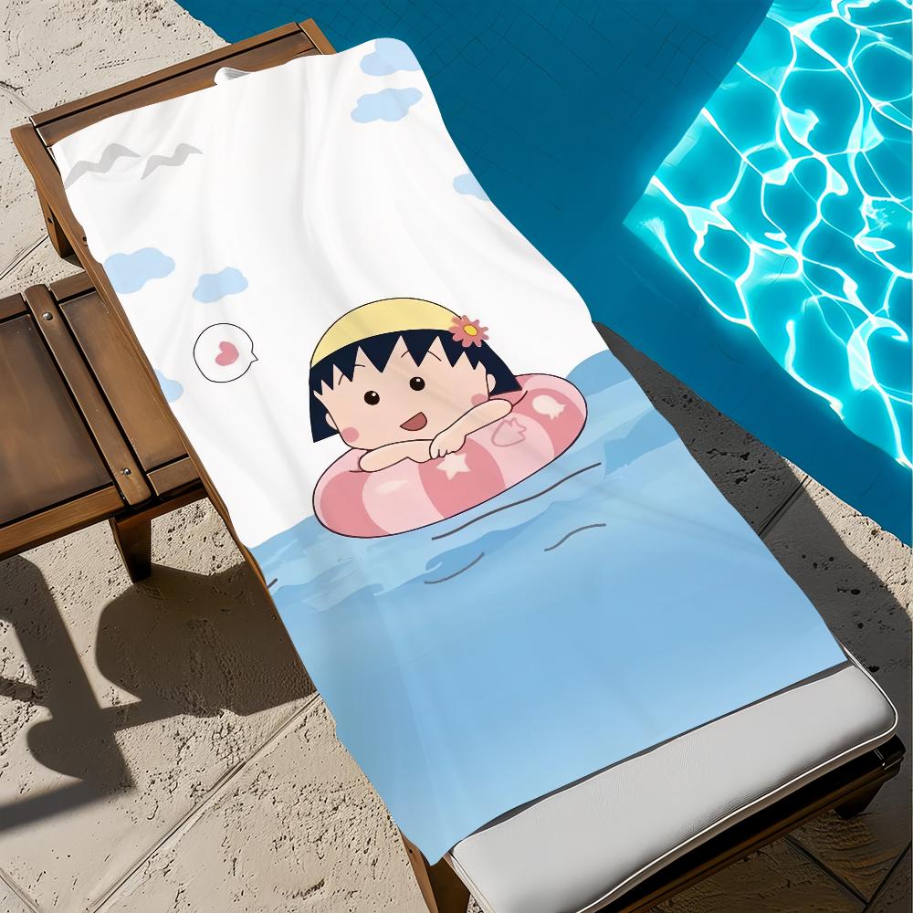 Chibi M-maruko-anime Cute Towel Beach Quick Dry Soft C-chan Pool Towels Gift for Travel Gym Shower Camping Sports
