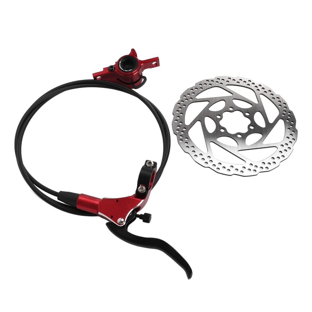 Fahrrad Scheibenbremsen-Kit, Hydraulisches Scheibenbremsen-Set für Mountainbikes, Aluminiumlegierung (rot)