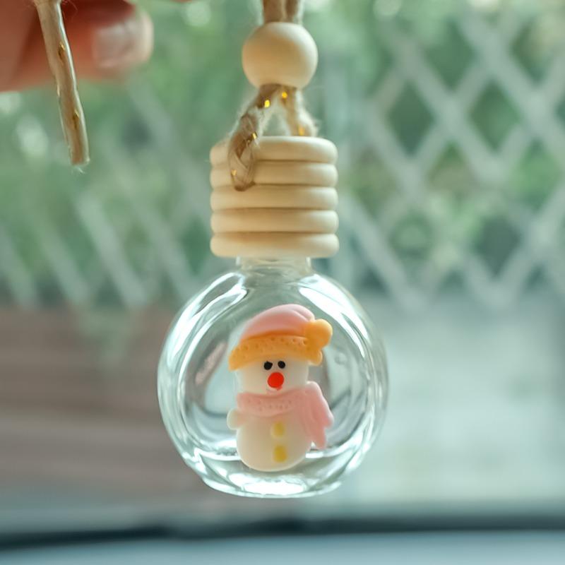 10ML Santa Claus Car Perfume Pendant Aromatherapy Christmas Gift Ornaments Glass Empty Bottle Perfume Refill Bottle Diffuser