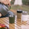 300ml Portable Camping Drink Cup Stackable Coffee Cup Tourist Tableware Outdoor Stainless Steel Tea Cup Picnics Utensils