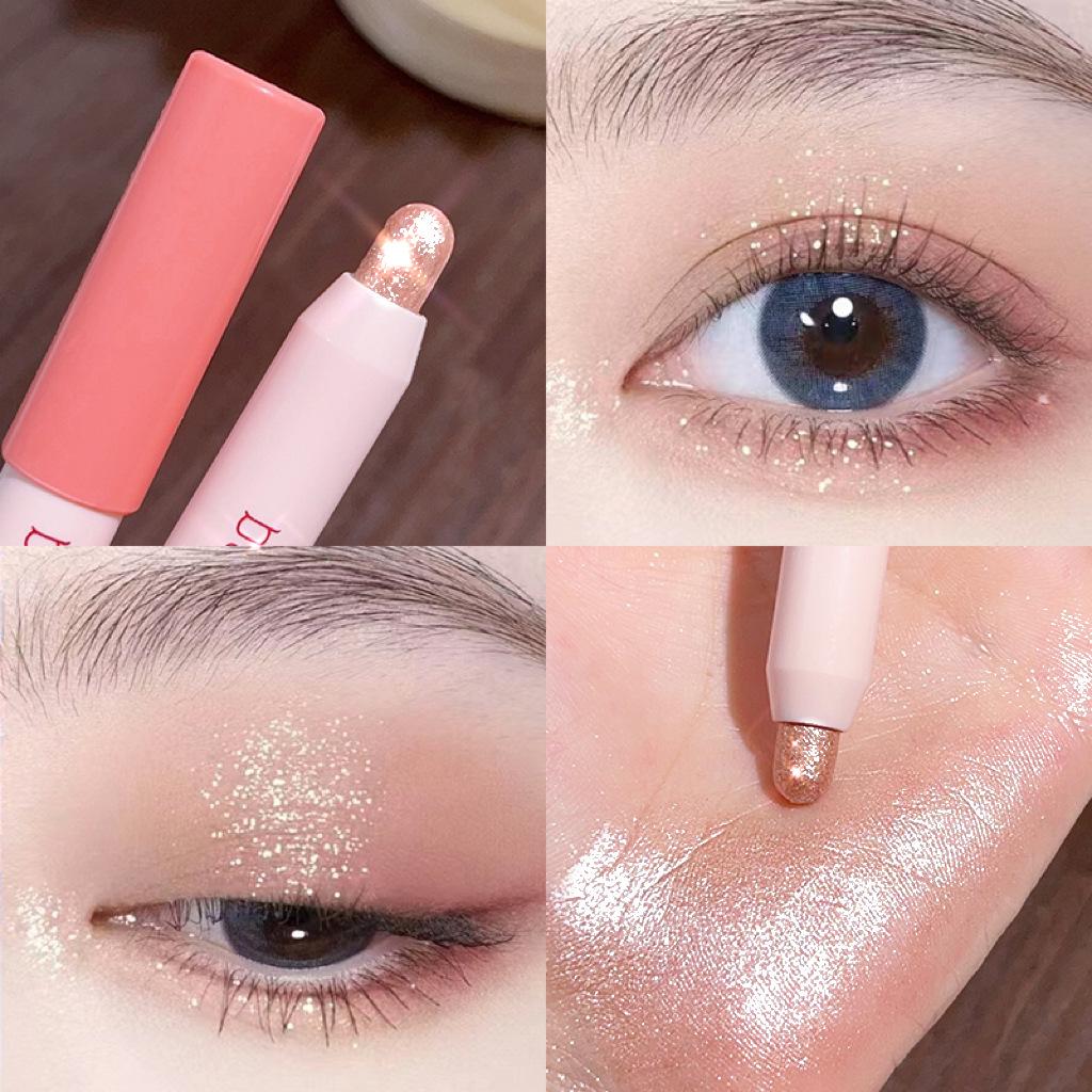 Shimmering Pearl Eyeshadow & Contour Pencil, Multi-functional Highlighter Stick for Quick Application