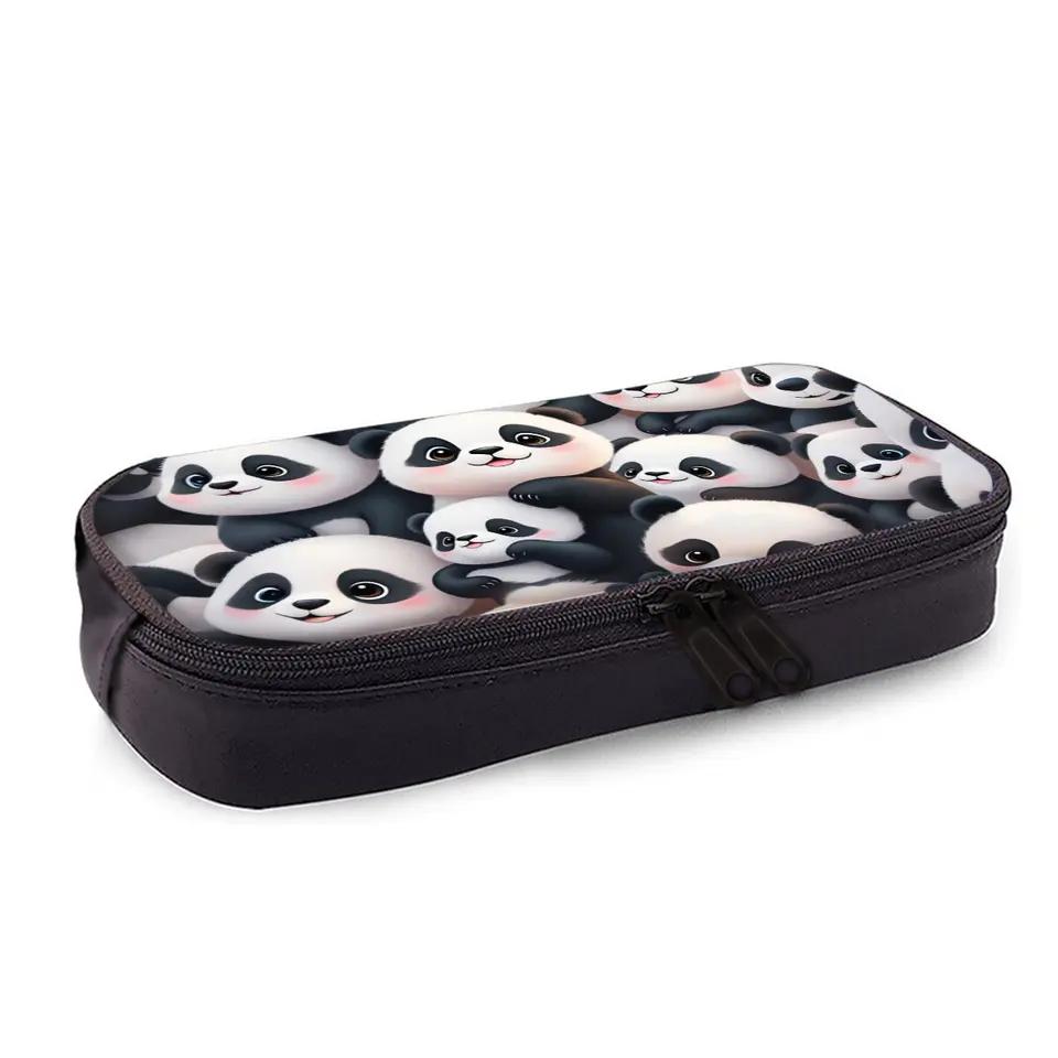 Fabric Panda Print 3D Cartoon Pencil Case & Pencil Pouch for Boys/Girls Best Gift School Supplies for Children