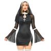 Halloween Costume Sexy Cosplay Nun Costume Cross Dark Goth Skirt