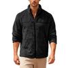 Mens Fleece Zip Up Jacket Stand Collar Warm Casual Slim Fit Coat Winter