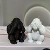 3-piece Set of Three Monkey Statue Ornaments, Half Squat Three No Wait No Look, No Listen, No Say, Monkey Decoration Ornaments