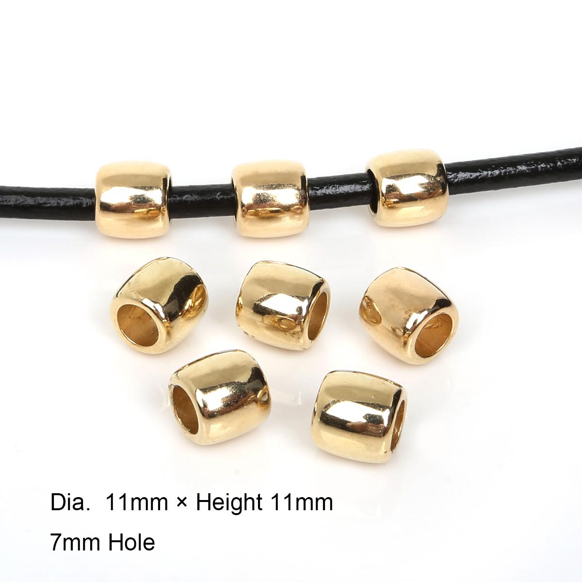 

30 шт акриловые бусины-разделители CCB для изготовления ювелирных изделий DIY браслеты ожерелья 11x11mm 30pcs золотой