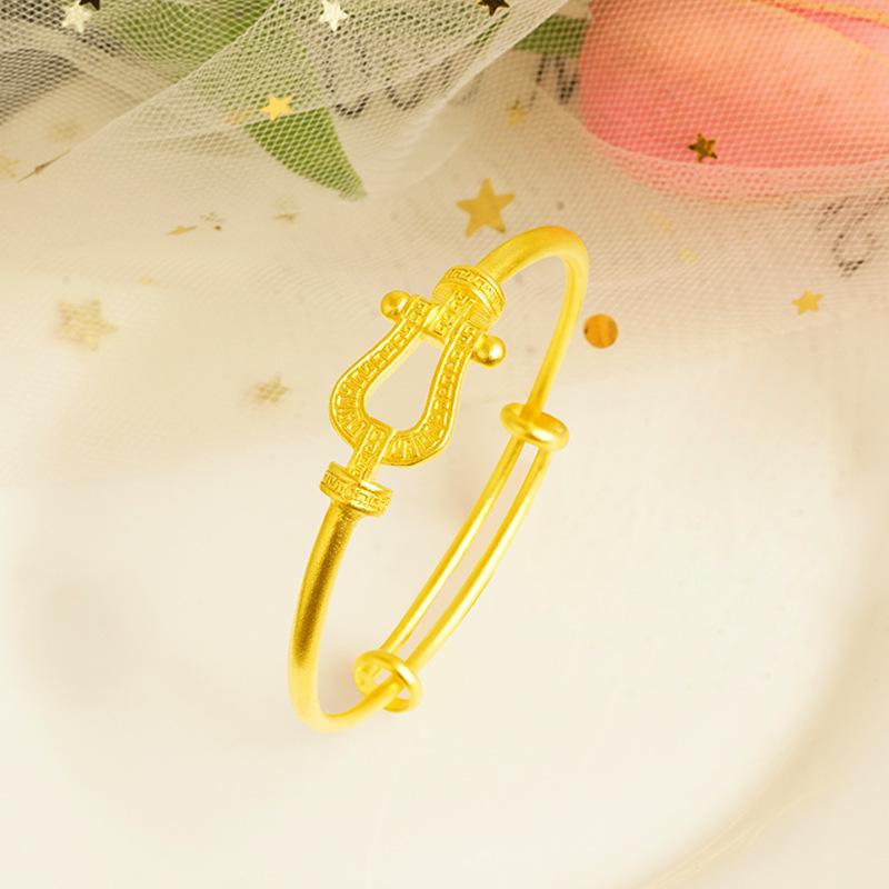 Ladies' High-End Four-Leaf Clover Gold-Tone Bracelet