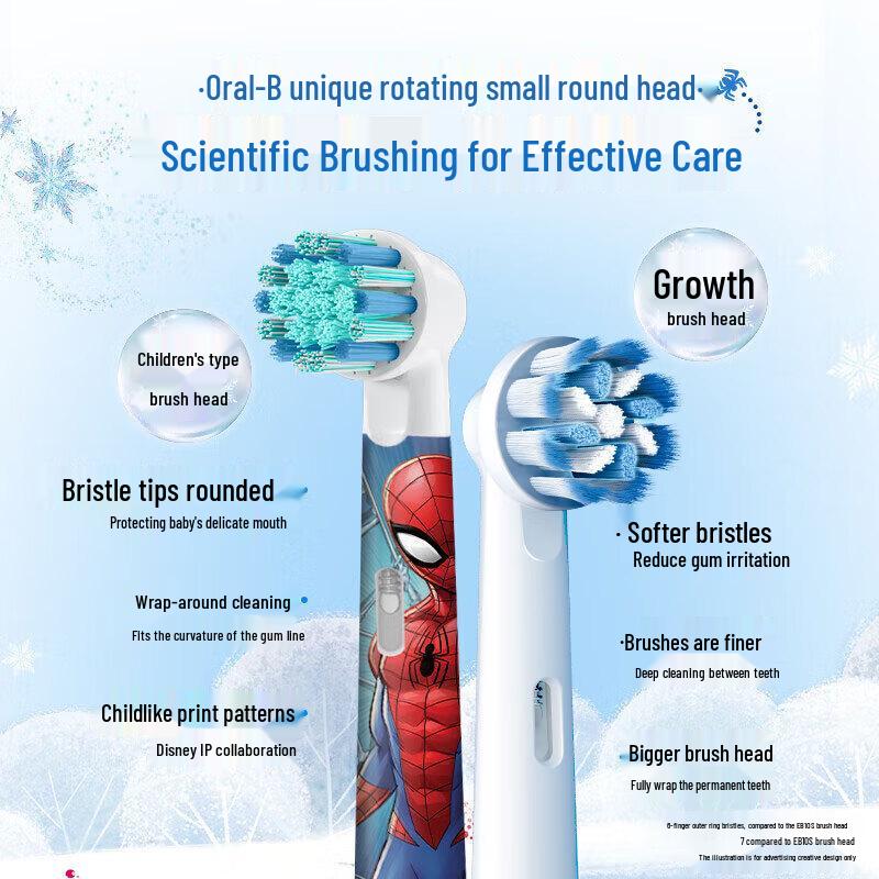 Oral-B PRO1 Kids Electric Toothbrush, Spider-Man Edition CN Plug (adapter Included)