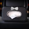 Rhinestone Flower Car Tissue Box Holder Auto Seat Back Headrest Hanging Tissue Case Organizer Crystal Car Styling Accessories