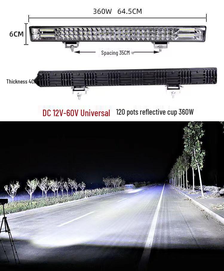 Compatible LED Strip, Headlight & Spotlight for 12V/24V Vehicles - Ideal for Cars & Trucks
