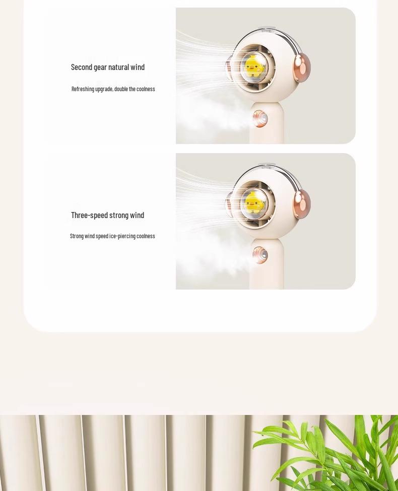 Silent Mini Portable Humidifying Fan for Office, Desktop, or Dorm Use